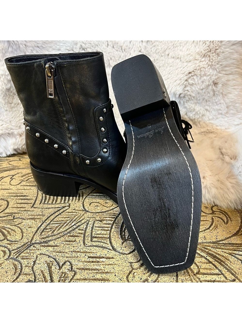 NWOB $200 Sam Edelman Bernie Fringe Bootie  Size 5 - Picture 10 of 10